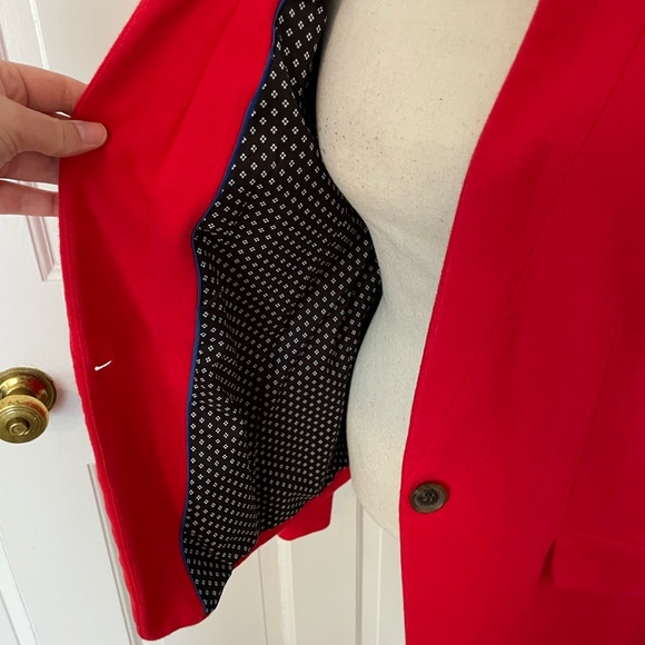 Talbots Red Aberdeen Knit Blazer - Picture 3 of 5
